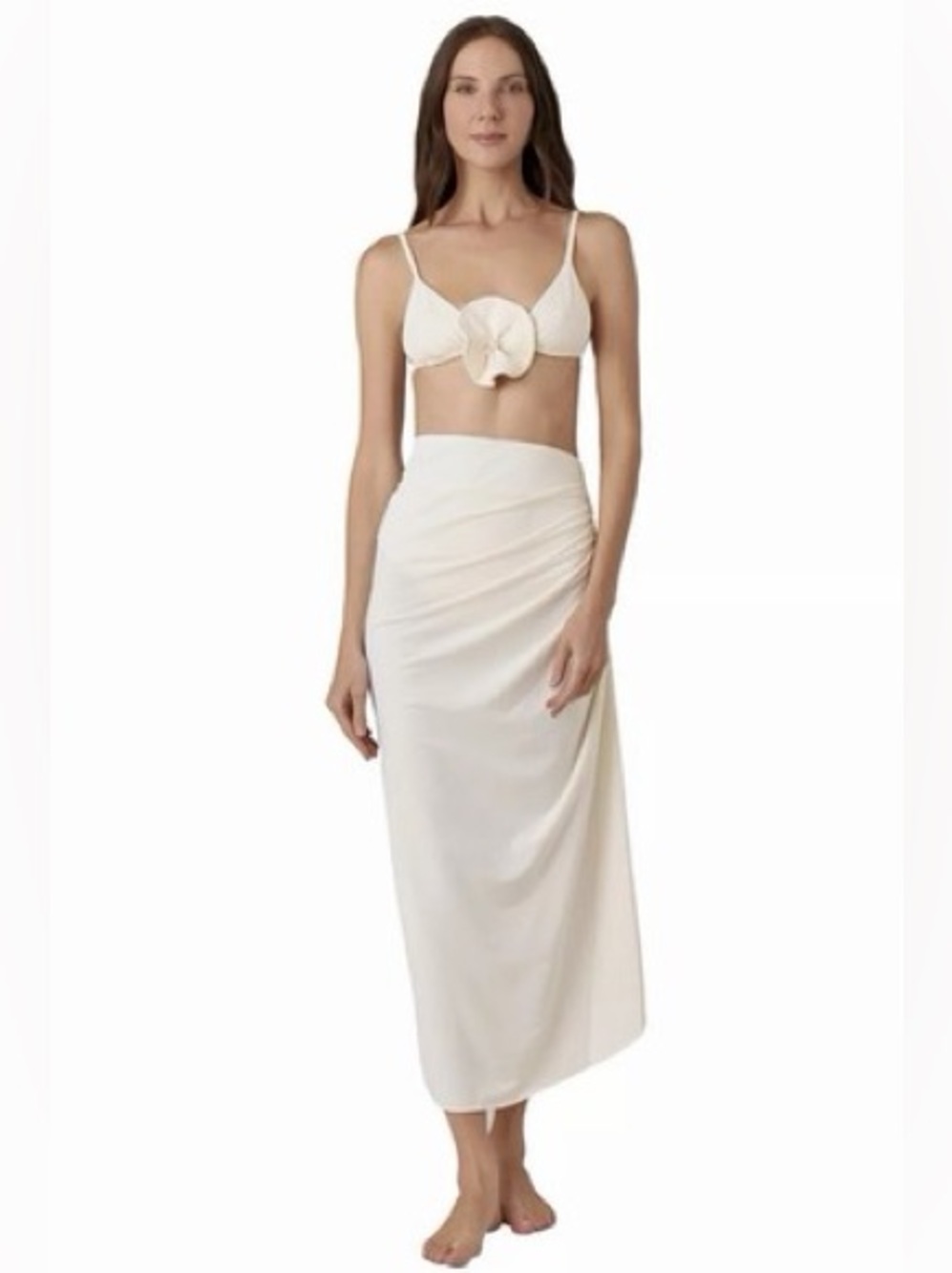 Women's Cream Swim Coverup Sarong Wrap